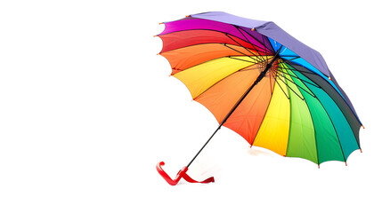 parasol rainbow colours isolated on transparent background
