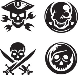 Skull logo collection set template for designer