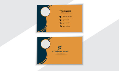 Futuristic business card design. Vector illustration print template.