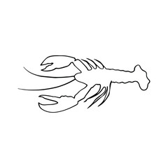 Fish Outline Design For Coloring Book. Marine Life Animal Illustration