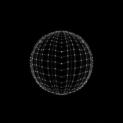 interconnected lines forming a dynamic sphere