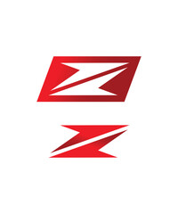 Letter Z arrow logo icon design template
