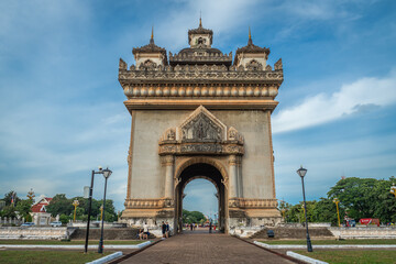 Obraz premium Patuxai means victory gate and is famous, Patuxai is located in Vientiane, Laos