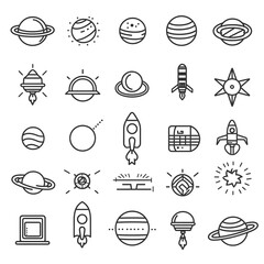 Space and Astronomy vector Icons