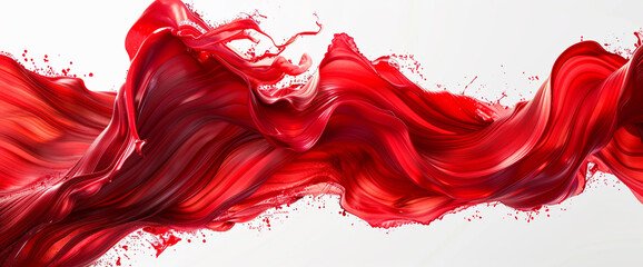 Venetian red wave illustration, rich and historic Venetian red wave on a white backdrop.