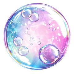 soap bubbles floating on air