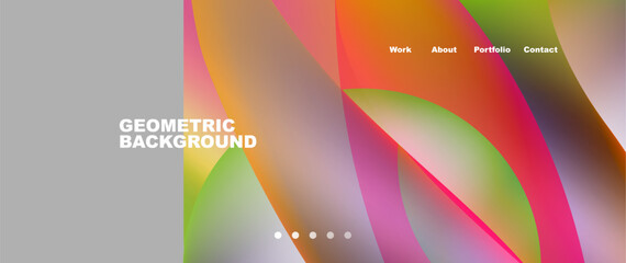 A vibrant geometric pattern featuring rectangles, triangles, and shades of magenta on a gray background. The closeup showcases the colorful tints in an artistic font