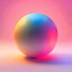 Obraz premium colorful gradient with neon sphere shape under surface