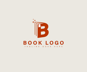 Initial letter B with open book for bookstore, book company, publisher, encyclopedia, library, education logo concept © Al Bharik 99