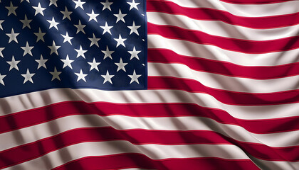 Fototapeta premium Beautiful United States flag waving