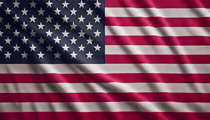 Fototapeta premium Beautiful United States flag waving