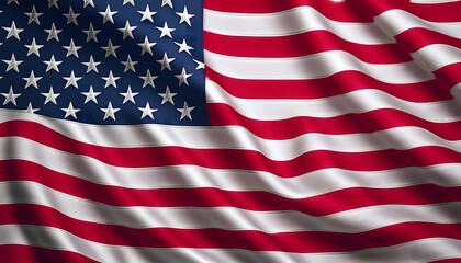 Naklejka premium Beautiful United States flag waving