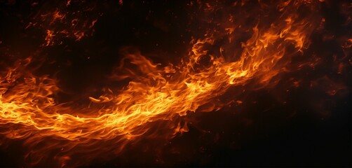 high quality flames texture on black background, 16k, copy space, background can be used for mockups