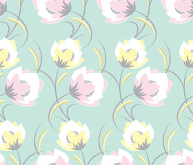 Seamless vector floral pattern design