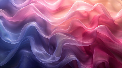 Fototapeta premium Flowing Abstract Waves in Soft Blue, Purple, and Pink with Luminous Ethereal Gradient