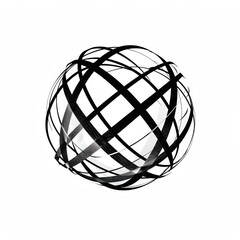 interconnected lines forming a dynamic sphere