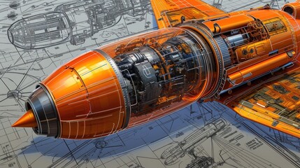 The Art and Science of Plane Technical Illustration. Generative Ai.
