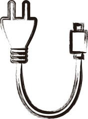 筆書きビジネスアイコン　充電器