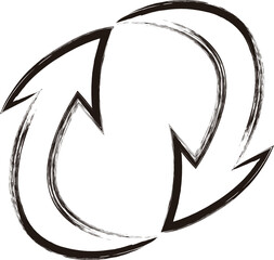 筆書きビジネスアイコン　リロード