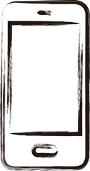 筆書きビジネスアイコン　スマートフォン