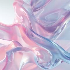 Obraz premium liquid shapes, light pinks and light blues