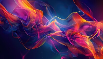 Obraz premium abstract presentation cover for a corporate messenger, background with abstract form, dark background with bright abstract figure