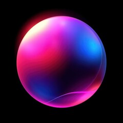 multi color diffused gradient sphere glowing, on black background - obrazy, fototapety, plakaty