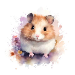 ハムスターの水彩イラスト