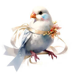 かわいい白文鳥