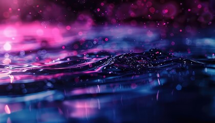 abstract water light ray background, in the style of high speed film, dark blue and pink, resolution, curve shapes, layered lines, translucent water layered translucency, precisionist art