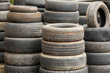 stack of old tires