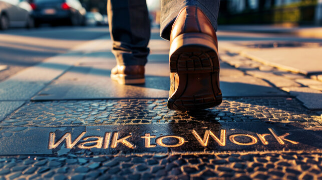 Message background to encourage to Walk to Work