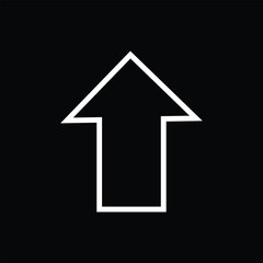Fototapeta premium white arrow icon. arrow up.