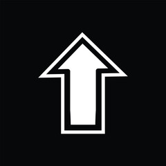 Fototapeta premium white arrow up ward direction. White arrow icon. 