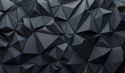 Dark grey background with a 3D triangular pattern, perfect for creating high-tech and modern visual effects. AI art