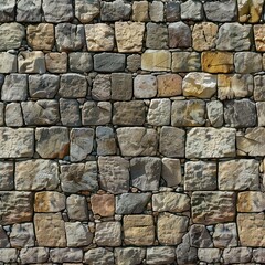 Fototapeta premium cobblestone wall, tillable pattern