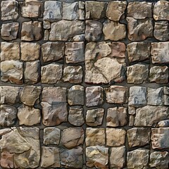 cobblestone wall, tillable pattern