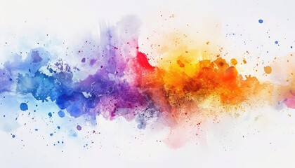 watercolor splashes vibrant color