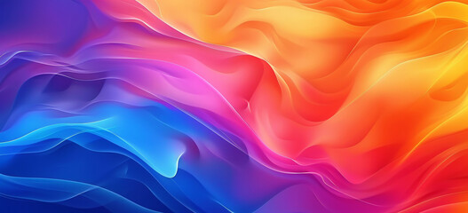 Obraz premium Blye, red, orange, yellow background. AI art