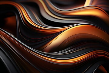 Abstract wavy shape background. 3d rendering ,generated by AI.