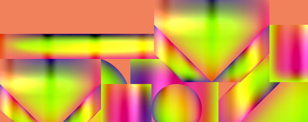 A vibrant computergenerated image featuring a colorful geometric pattern with magenta, tints and shades, and electric blue hues. Symmetrical design showcasing art in the form of digital graphics