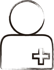 Fototapeta premium 筆書きビジネスアイコン 診察