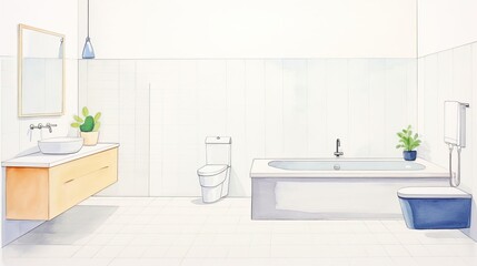 minimal bathroom, modern fixtures