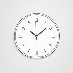 minimalist clock, bare wall
