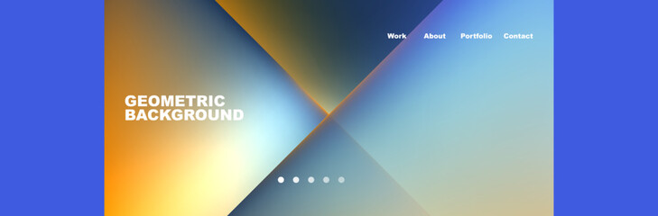 Obraz premium a geometric background with a blue and yellow gradient . High quality