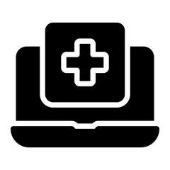 Obraz premium medical app glyph icon