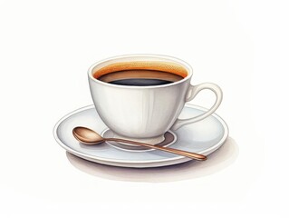 Plain black coffee cup