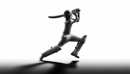 Silhouette of a cricket player Cricket