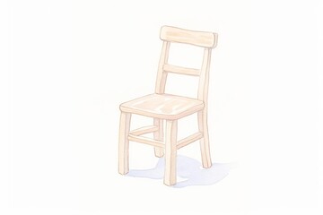 Simple wooden chair, plain room