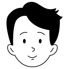 Person Face Doodle Element